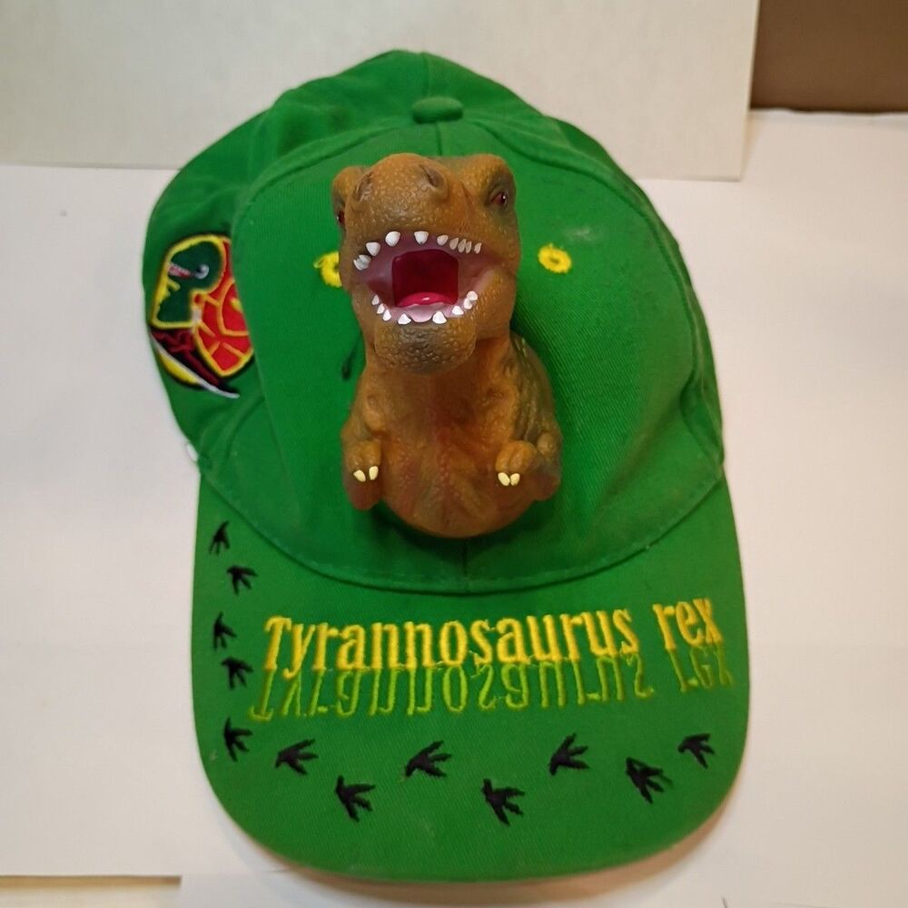3D T-Rex Tyrannosaurus Dinosaur Embroidered Baseball Cap Hat Adj. child size